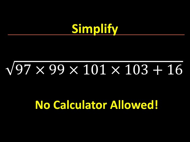 Nice Math Problem | No Calculator Allowed | Math Olympiad