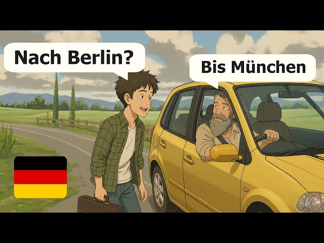 Learn German through Dialogues (A1-A2): 10 Simple Conversations on the Road