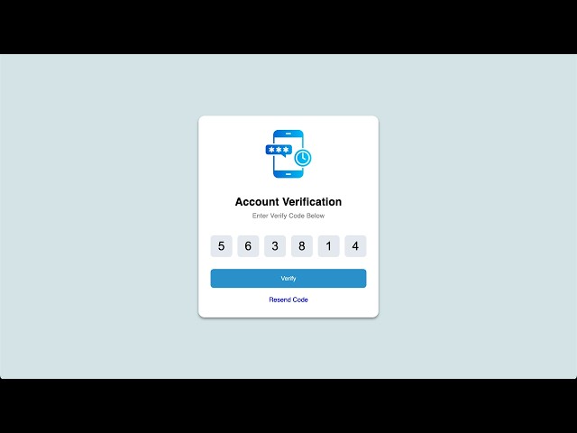 Build a OTP Verification page using HTML and CSS