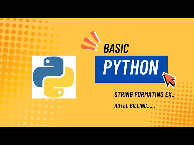 Python String Formatting Example #33 | Beginner-Friendly Python Tutorial | Hotel Billing
