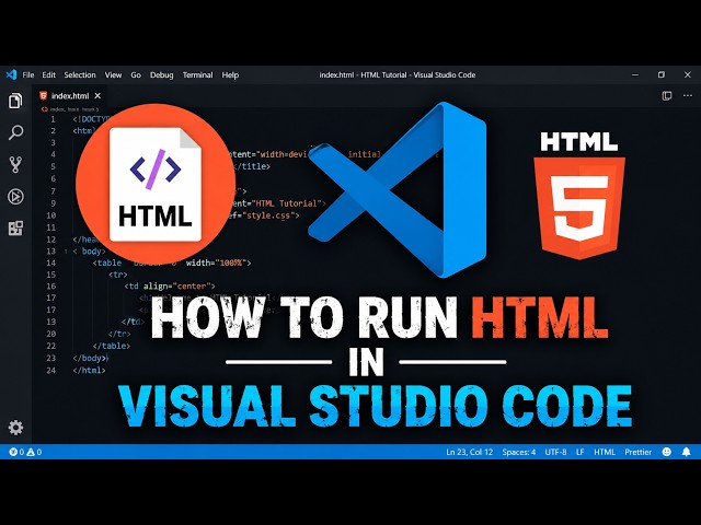 How to Run HTML in Visual Studio Code on Windows 10 | VS Code HTML Tutorial