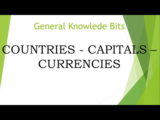 Countries Capitals  & Currencies || Best General Knowledge Bits | #RRB NTPC,#GROUP-D Special