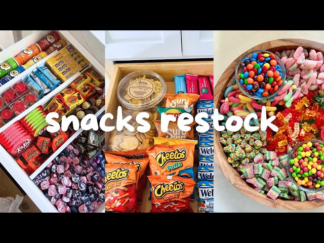 asmr snacks restocks *aka my love language* 🍬🍭🍫 | satisfying & aesthetic tiktok compilation