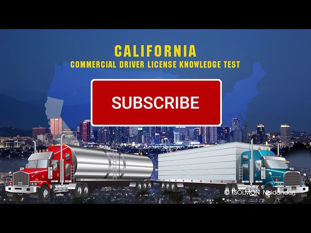 CDL Knowledge test 1/3