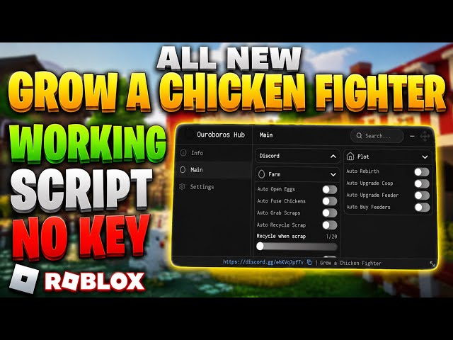 [NO KEY] Grow A Chicken Fighter Script | Auto Farm, Rebirth, Buy & More | Best Roblox Script