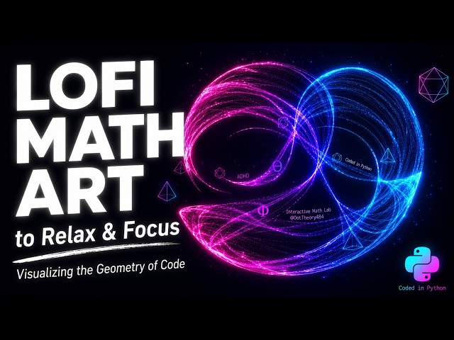 20 Min Lofi Math Art to Focus, Study, Relax (Satisfying ADHD Geometry) 🐍 Coded in Python