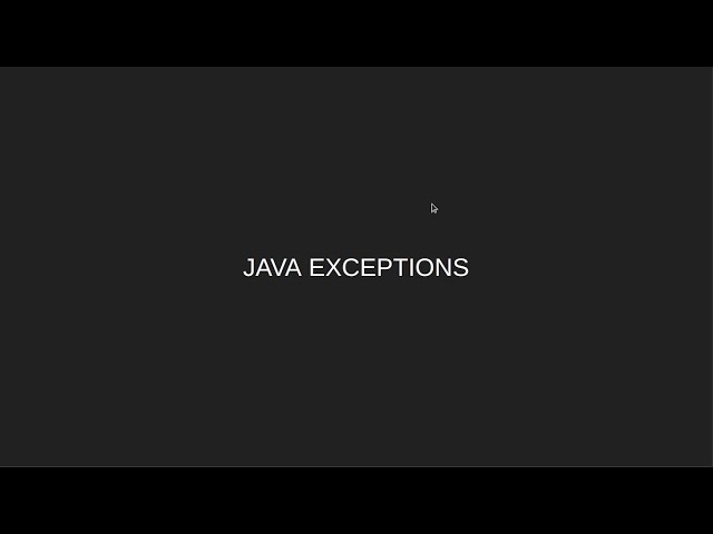 Exceptions