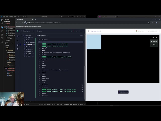 237 - ThreeJS and Angular Space And Time Application:  Cypress Aspect Ratio Test