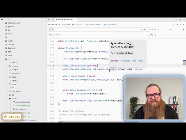 Declaring a C++ API for Bitcoin's primitive types