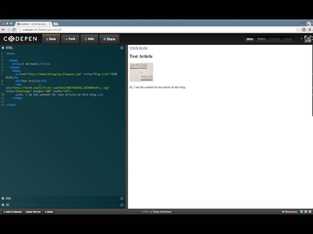 HTML 16 - Height and Width attribute in Image Tag