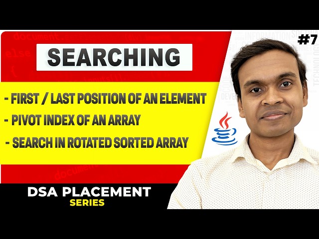 Binary Search Interview Questions - Google, Microsoft, Amazon | DSA in Java Full Course #7