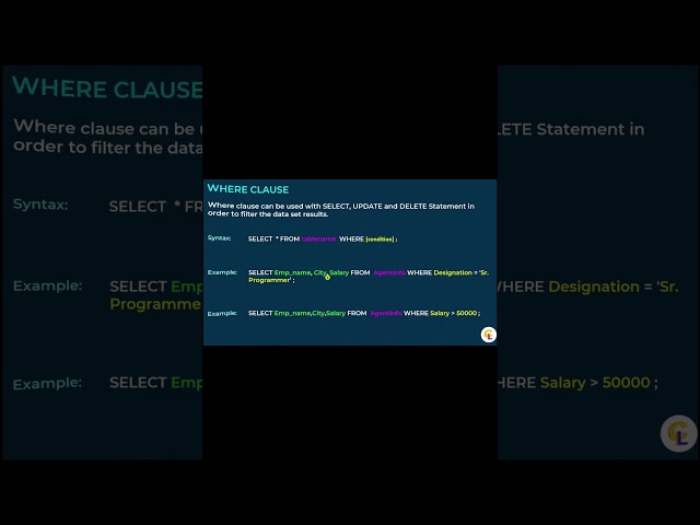SQL GROUP BY vs HAVING – Quick Difference#SQLCourse #LearnSQL #DataAnalysis #SQLTables #SQLBasics