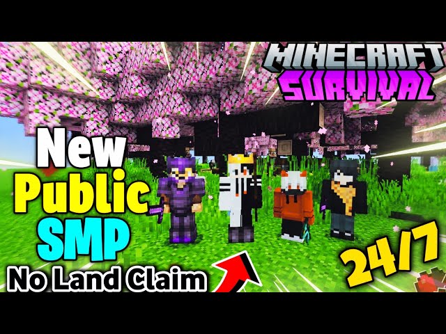 👁️ New Best Public Survival SMP Server | No Land Claim | Java + PE + Cracked | Free To Join 🔥