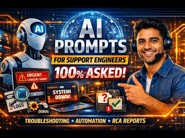 10 AI Prompts Every Application Support Engineer Must Know!  : AI for Application Support Engineers