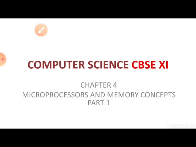 MICROPROCESSORS AND MEMORY CONCEPTS PART1(In Malayalam)