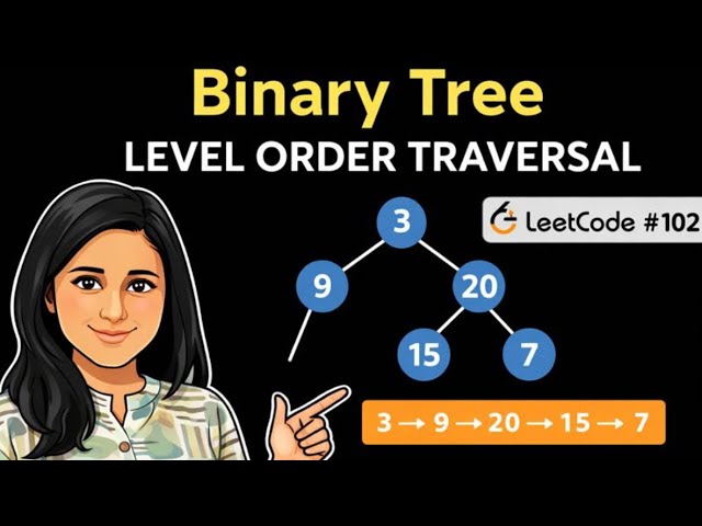 Level Order Traversal in Binary Tree | BFS using Queue | LeetCode 102| hindi