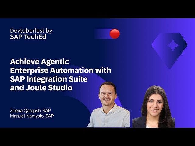 🔴 Achieve Agentic Enterprise Automation with SAP Integration Suite and Joule Studio