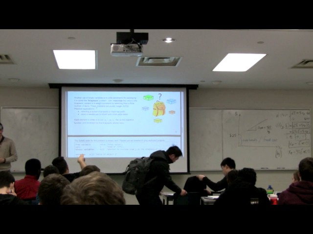 Optimization for Chemical Engineers 4G3 2015 - Class 12A