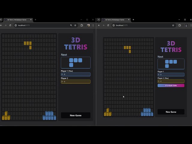 3d Tetris Multiplayer Game using Socket io | Coding With Tajammal