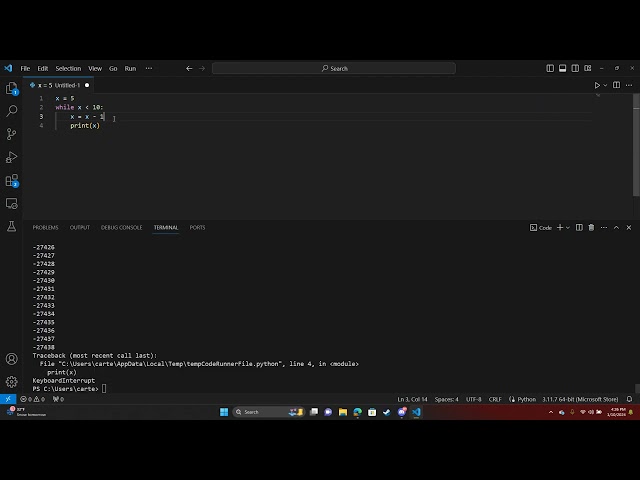 How to stop an infinite loop in Python