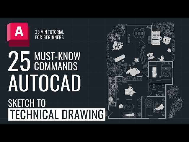 25 Must-know Commands for AutoCAD Plan Drawing | Sketch to Technical Plan AutoCAD Tutorial