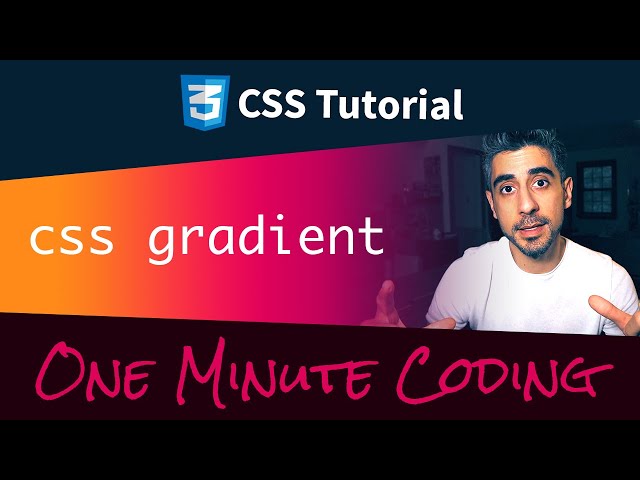 CSS Gradient Background - One Minute Coding ⏱