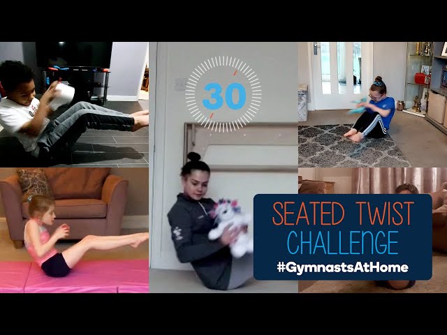 #GymnastsAtHome - Seated Twist Challenge