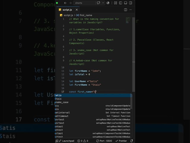 JavaScript Variable Naming Conventions Explained | Best Practices Every Developer Should Know