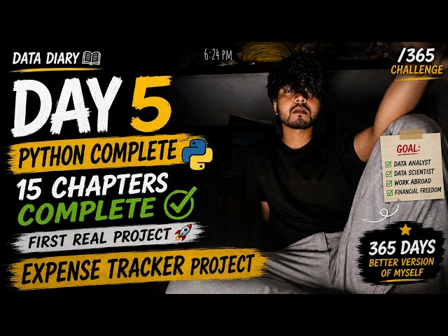 Python COMPLETE! 🐍 My First Real Project | Day 5 | 365 Days Challenge