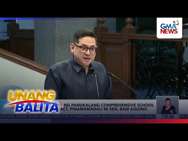 Pagpasa ng panukalang Comprehensive School Safety Act, pinamamadali ni Sen. Bam Aquino | Unang Hirit