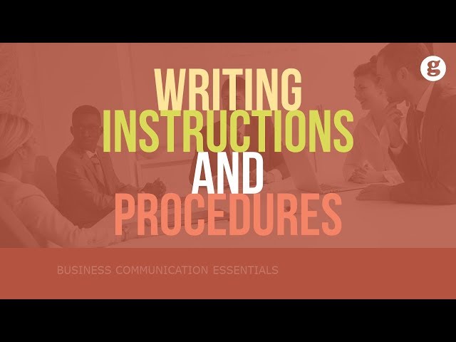 Writing Instructions and Procedures