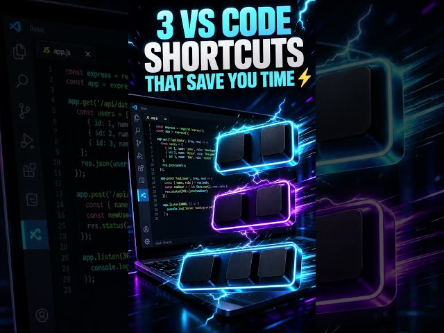 3 VS Code Shortcuts Every Coder Should Know! ⚡💻 #shorts