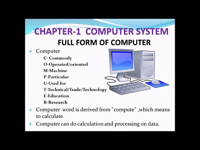 Class 9(Computer System) Part-1