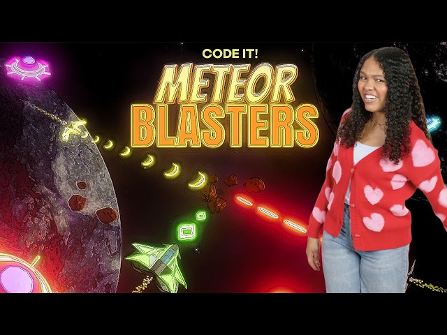 How to Make a "Meteor Blaster" Arcade Game in JavaScript | CODE Along Season 5, Episode 2
