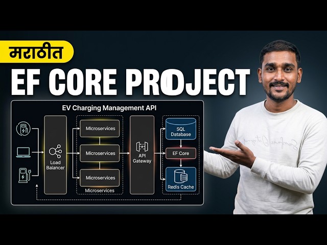 LINQ with EF Core Complete Practical Project | EV Charging Management API | Marathi | ASP .NET CORE