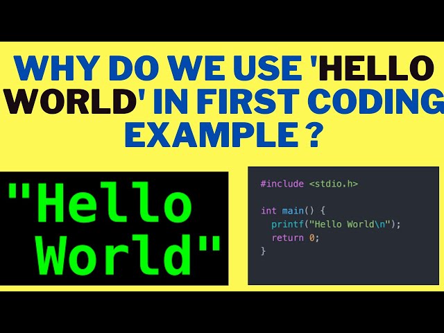 WHY DO WE USE HELLO WORLD IN FIRST SOFTWARE CODING EXAMPLE | WHAT ARE THE REASONS InterviewDOT