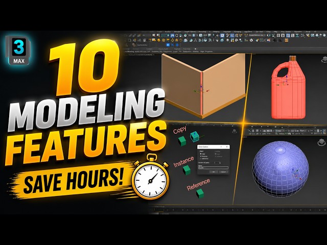 10 3ds Max Modeling Tricks That Will Speed Up Your Workflow (Part 1) #3dsmax #tutorial #3dmodeling 