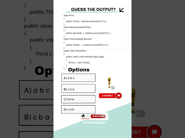 Day 55 java mcq question | java interview questions | java basic programming #javacoding #java #code