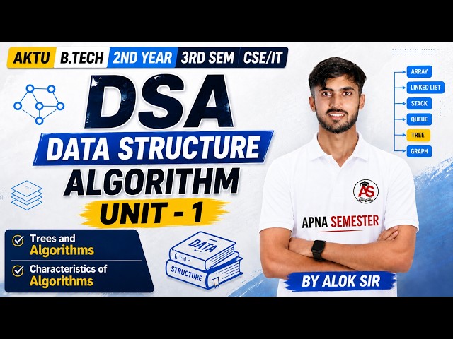DSA | Unit-1 L-4 | Trees and Algorithms | characterstics of algorithms  | AKTU B.Tech 3rd Sem