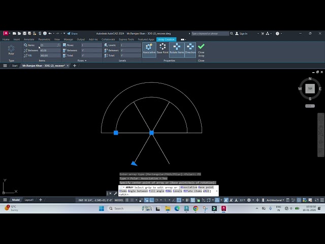 HOW TO MAKE CIRCULAR STAIR HELP OF ARRAY COMMAND 