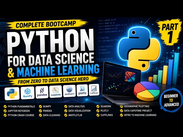 Python Data Science & Machine Learning Bootcamp | Python, NumPy, Pandas, Data Visualization (Part 1)