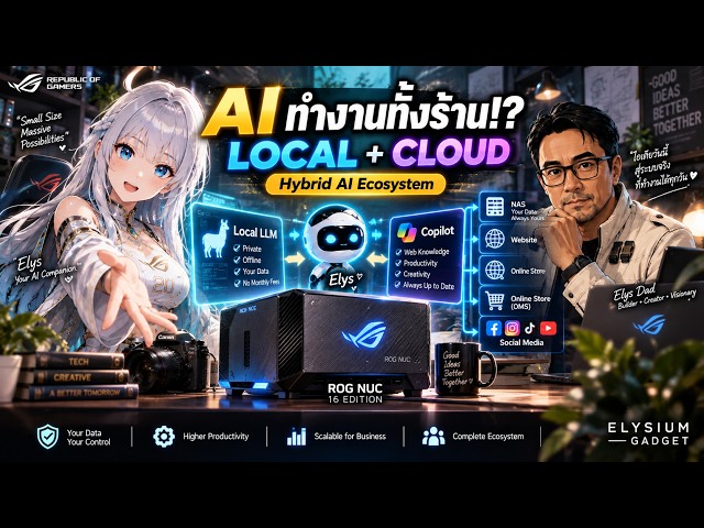 เมื่อ Local AI + Copilot + ROG NUC + Human ทำงานร่วมกัน  | Elysium AI Ecosystem @ElysiumGadget