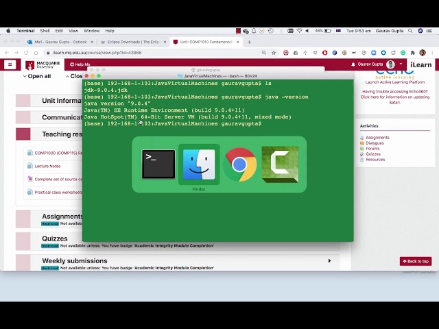 installing Java and Eclipse on Mac (including fixes when you have an obsolete JDK on the machine)