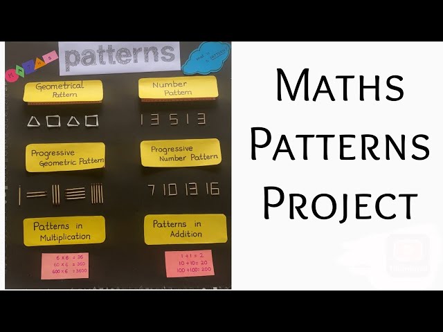 Maths Patterns project | Maths activity | Geometric pattern | Number pattern crafts |Mathstlm