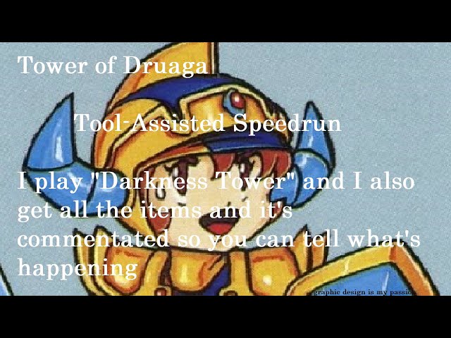 Tower of Druaga TAS - Darkness Tower all items (Commentary)