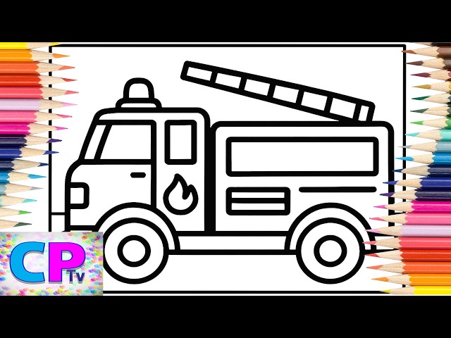 Fire Department Truck/Fire Brigade/Creative Coloring Book/Art Therapy/Relaxing Video/Drawing Ideas