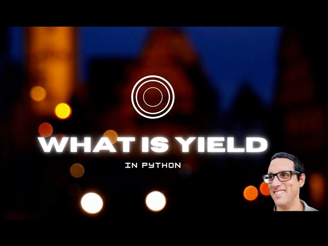 What does yield do in Python?