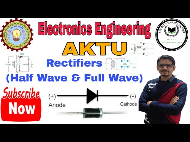 Rectifiers || Half Wave & Full Wave (Center-Tap & Bridge Rectifier) ||#aktu #electronic #rectifiers