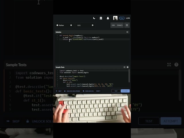 ASMR Python Coding on HHKB Keyboard Short 1