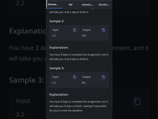 STARTERS 175D SOLUTION |   ASSIGNMENT DUE | Codechef